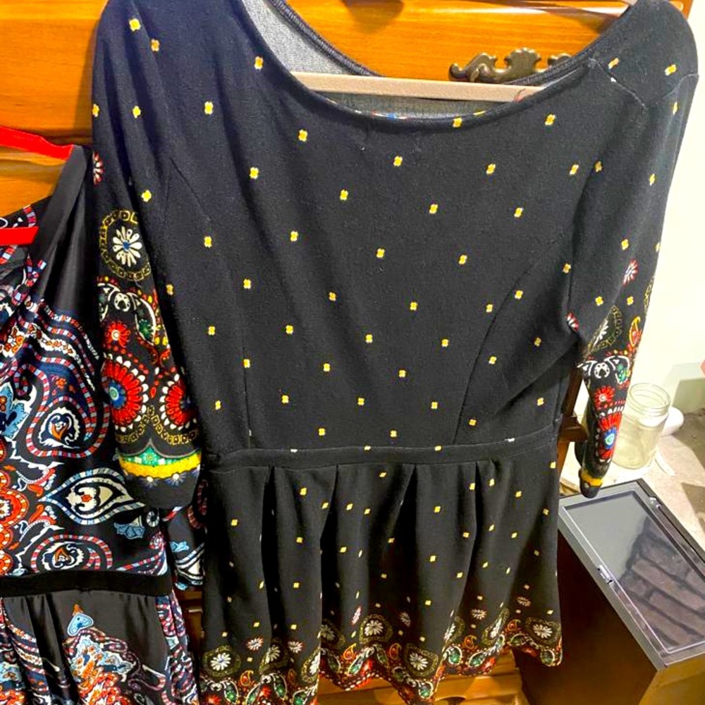 Brushed cotton flow dress